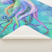 Mooie octopus sherpa deken (3/4)