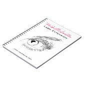 Mooie ogen Lash Extension Notitieboek (Linkerzijde)