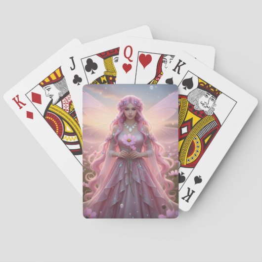 Mooie oktober Opal Fairy Pokerkaarten (Achterkant)