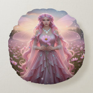 Mooie oktober Opal Fairy Rond Kussen