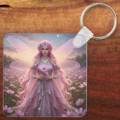 Mooie oktober Opal Fairy Sleutelhanger (Achterkant)