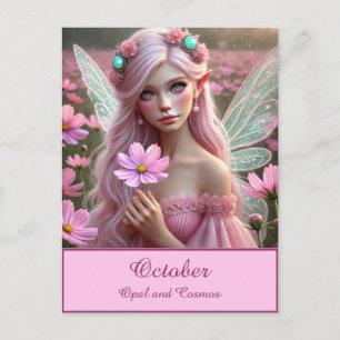 Mooie Oktoberfee in de kosmos Briefkaart