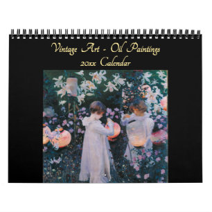 Mooie olieverfschilderijen Fine Art 2025 Wall Kalender