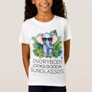 Mooie Olifant Babym meisjes T-shirt – Eco-Humor