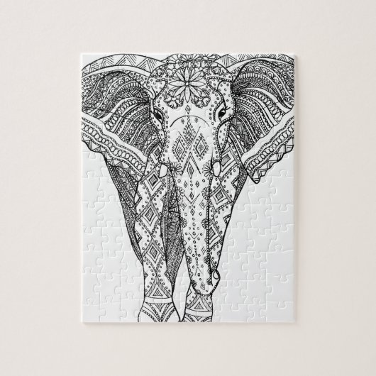 Mooie olifant legpuzzel (Verticaal)