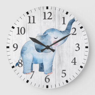 Mooie olifant wandklok grote klok