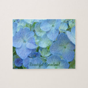 Mooie oma! puzzels Blue Hydrangea Flowers