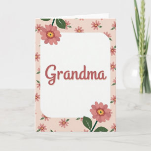 Mooie Oma's Bloemschikking Kaart
