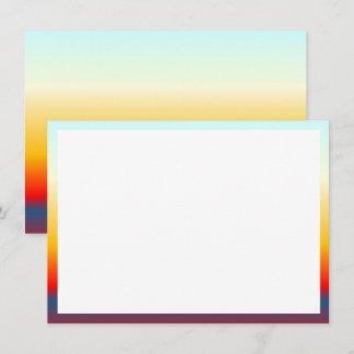 Mooie Ombre Kleur Ontwerp Vlakte Notitiekaart Notitiekaartje