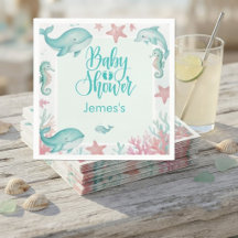 Mooie Onderwater Aquarel Oceaan Baby Shower