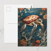 Mooie Onderwater Zee Schildpad Briefkaart (Voorkant / Achterkant)