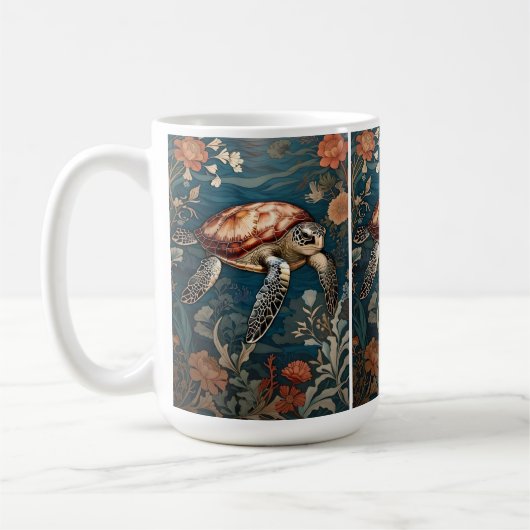 Mooie Onderwater Zee Schildpad Koffiemok (Links)