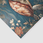 Mooie Onderwater Zee Schildpad Tissuepapier (Detail)