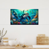 Mooie onderwaterwereld poster (Keuken)