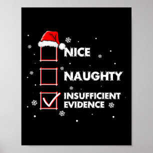 Mooie ondeugende onvoldoende bewijs Shirt Santa Ch Poster