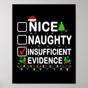 Mooie ondeugende onvoldoende bewijs Xmas familie M Poster