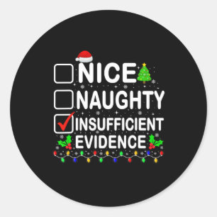 Mooie ondeugende onvoldoende bewijs Xmas familie M Ronde Sticker