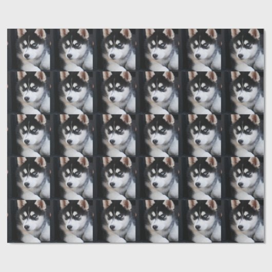 Mooie one Blue Eye Siberian Husky 2 Cadeaupapier (Vlak)