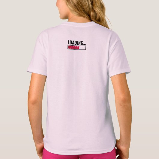 Mooie ontwerpwaarschuwing! Pa Joke Loading T-shirt (Achterkant)