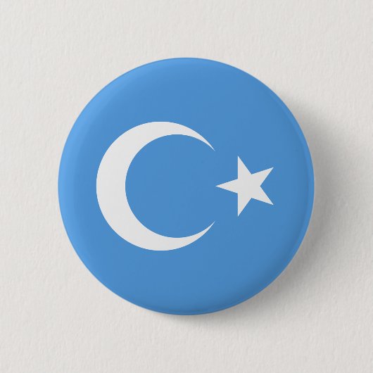 Mooie Oost-Turkestan Xinjiang vlag Ronde Button 5,7 Cm (Voorkant)