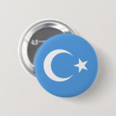 Mooie Oost-Turkestan Xinjiang vlag Ronde Button 5,7 Cm (Voorkant /achterkant)