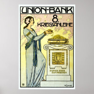 Mooie Oostenrijkse Jugendstil Art Nouveau Poster