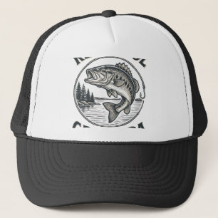 Mooie Opa Vintage Bass Visserij Shirt Ontwerp Trucker Pet