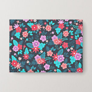 Mooie opstelling Ditsy Bloemenpatroon-56576 Button