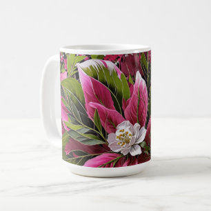 Mooie opvallende bloemstuk koffiemok