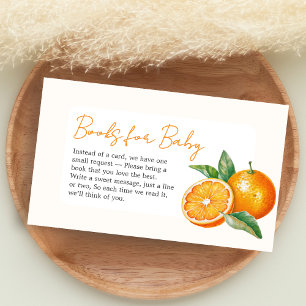 Mooie Oranje Baby Shower Boeken voor Baby Informatiekaartje