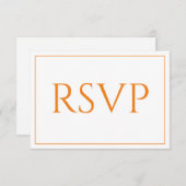 Mooie oranje en witte RSVP (Voorkant / Achterkant)