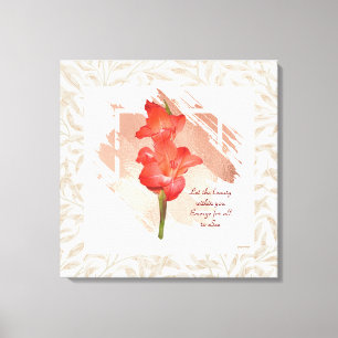 Mooie Oranje glans Lijst Canvas wandkunst Afdruk