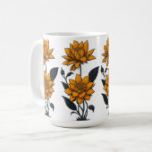 Mooie Oranje Jasmijnbloem Koffiemok (Voorkant links)