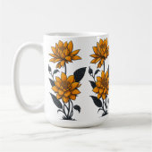 Mooie Oranje Jasmijnbloem Koffiemok (Links)