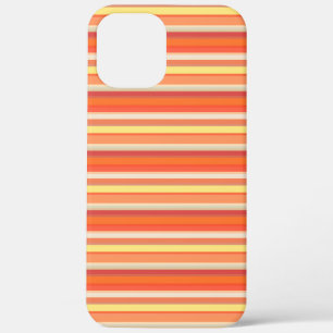 Mooie oranje rode strepen iPhone 12 pro max hoesje