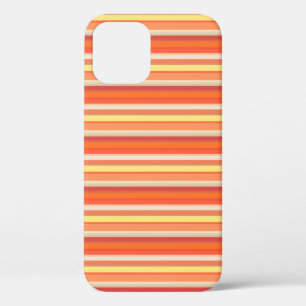 Mooie oranje rode strepen iPhone 12 pro hoesje