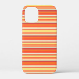 Mooie oranje rode strepen iPhone 12 mini hoesje