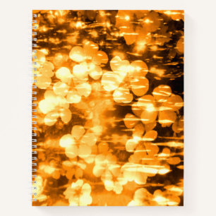 Mooie oranje tonen bloemen abstracte natuur notiti notitieboek