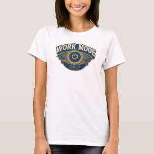 Mooie oranje WORK MODE OFF Statement Design T-shirt