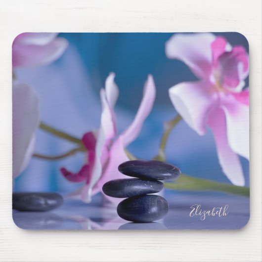 Mooie Orchid, Zen Stones Muismat (Voorkant)