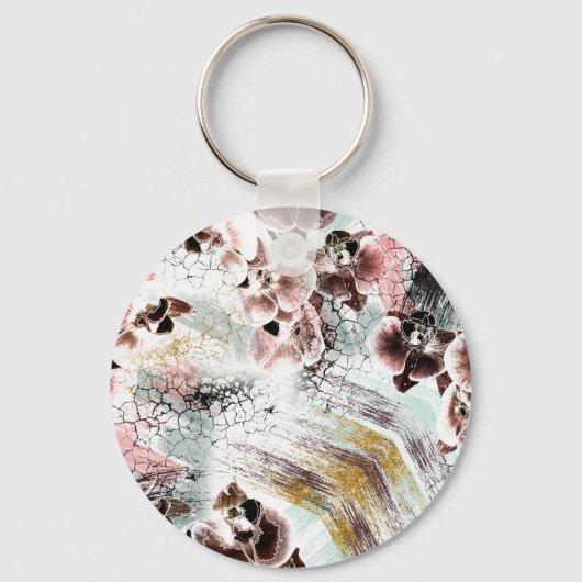 Mooie orchidee sleutelhanger (Voorkant)