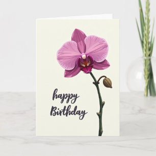Mooie Orchidee Verjaardagskaart Kaart