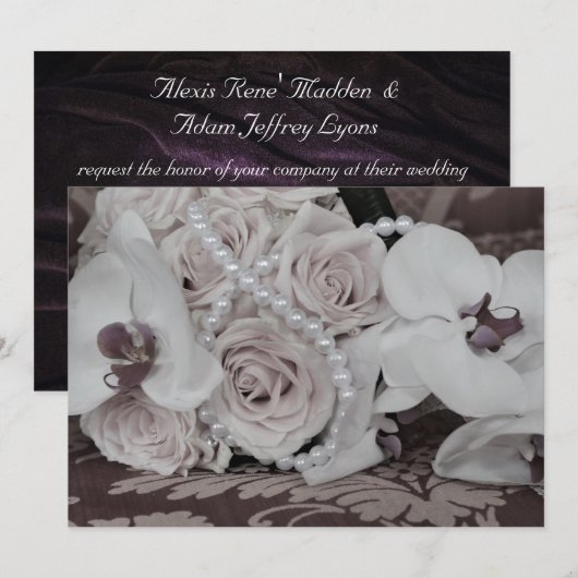 Mooie orchideeën en Rozen Kaart (Voorkant / Achterkant)