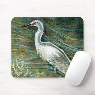 Mooie orebird Wading in water Art Muismat