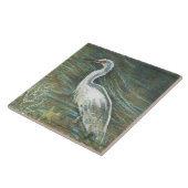 Mooie orebird Wading in water Art Tegeltje (Zijkant)