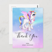 Mooie orn met regenboogmane bedankt briefkaart (Voorkant / Achterkant)