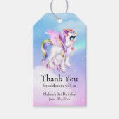 Mooie orn met regenboogmane bedankt cadeaulabel (Voorkant)