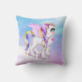 Mooie orn met regenboogmane kussen (Achterkant)