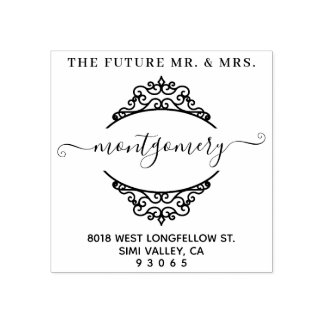 Mooie Ornament Circle Future Mr & Mrs Rubberstempel