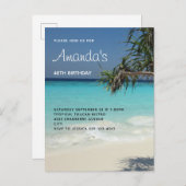 Mooie orthodoxe strande oceaanparadijsdag uitnodiging briefkaart (Voorkant / Achterkant)